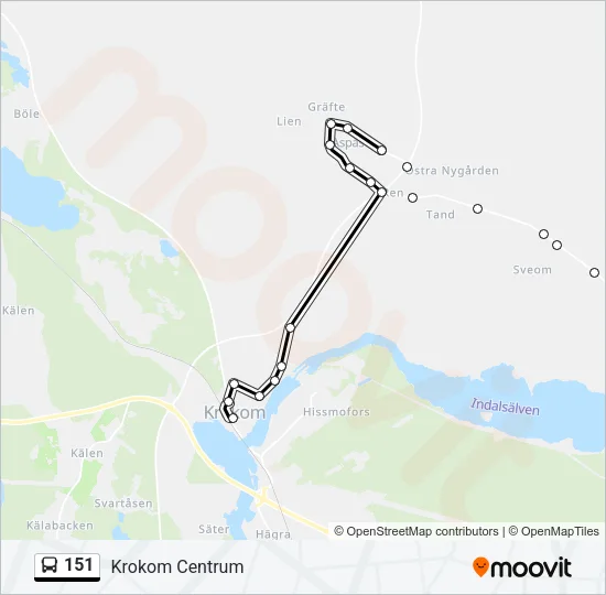 151 Bus Line Map