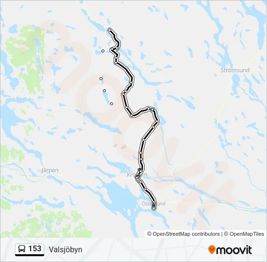 153 Bus Line Map