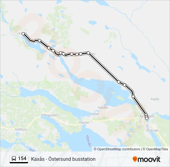 154 Bus Line Map