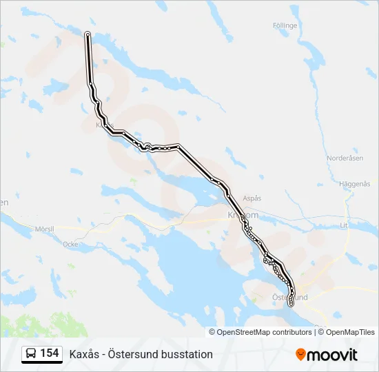 154 Bus Line Map