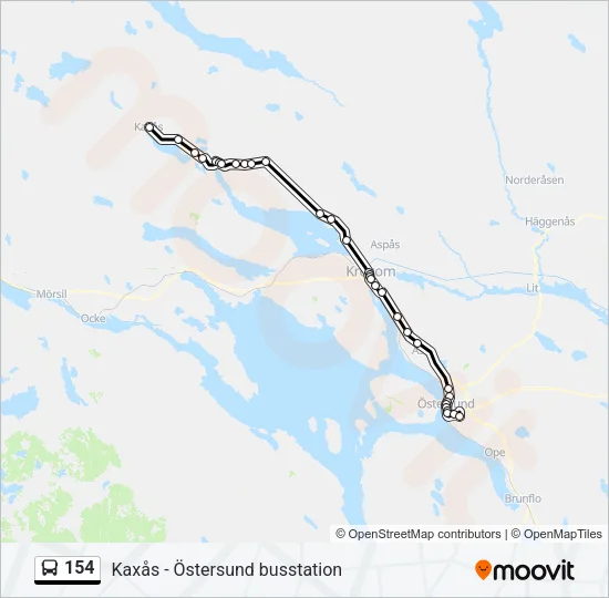 154 Bus Line Map