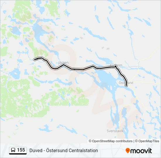 155 Bus Line Map