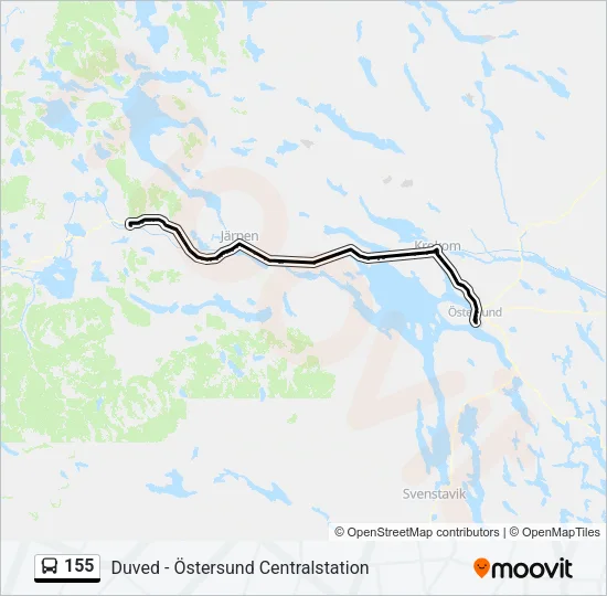 155 Bus Line Map