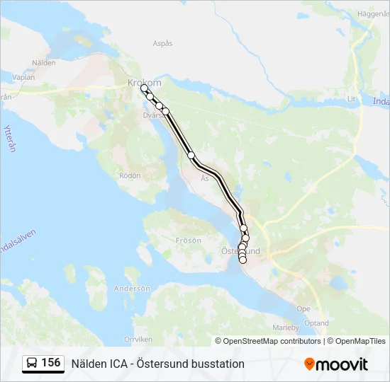 156 Bus Line Map