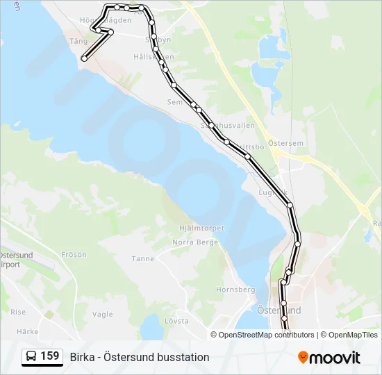 159 Bus Line Map