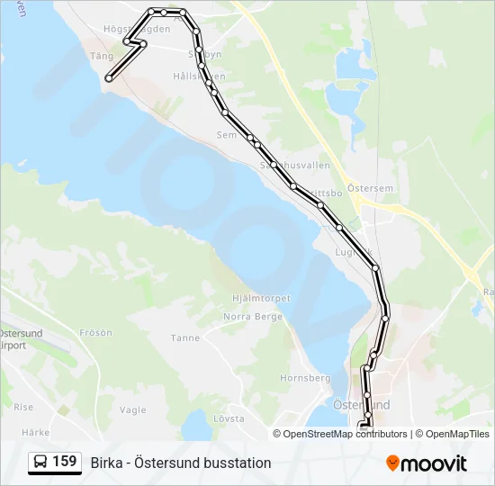 159 Bus Line Map