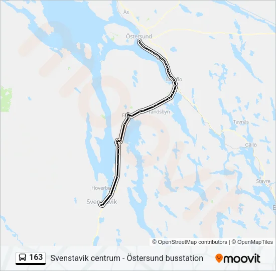 163 Bus Line Map