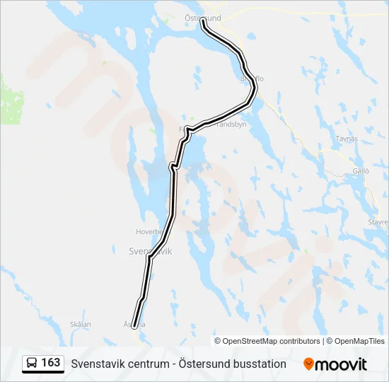163 Bus Line Map