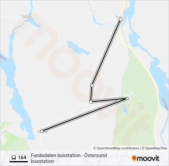 164 Bus Line Map