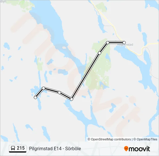 215 Bus Line Map