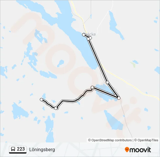 223 Bus Line Map