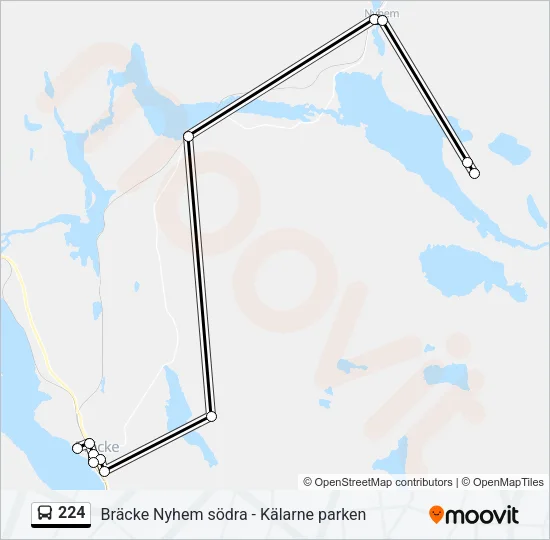 224 Bus Line Map
