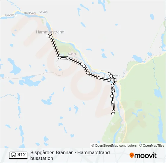 312 Bus Line Map