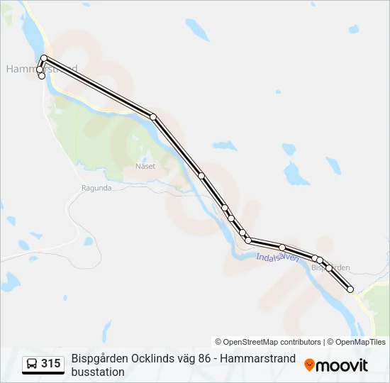 315 Bus Line Map
