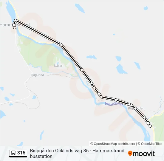 315 Bus Line Map