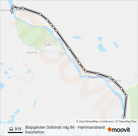 315 Bus Line Map