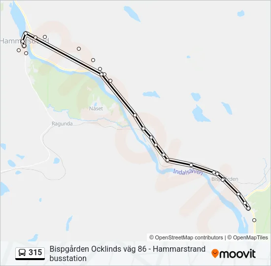315 Bus Line Map