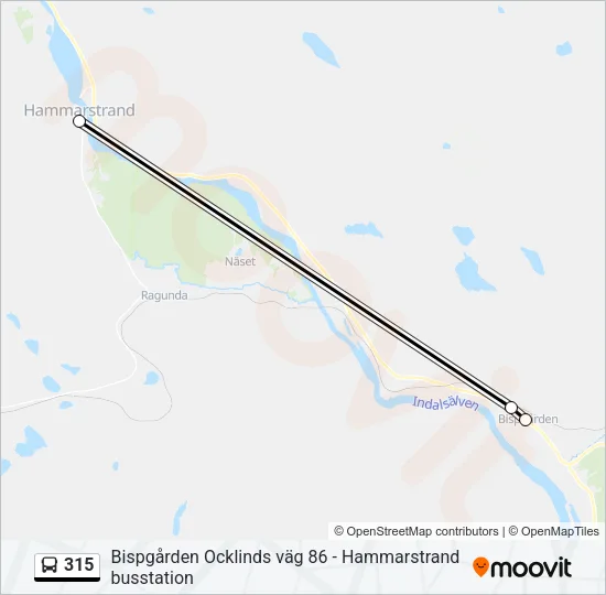 315 Bus Line Map