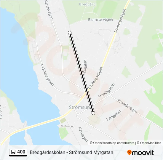 400 Bus Line Map