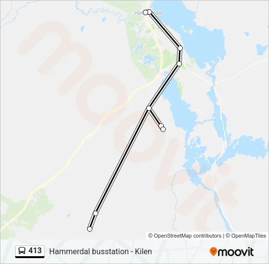 413 Bus Line Map