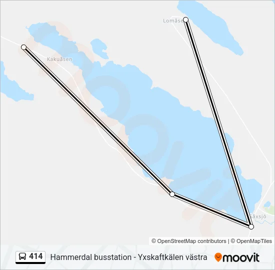 414 Bus Line Map