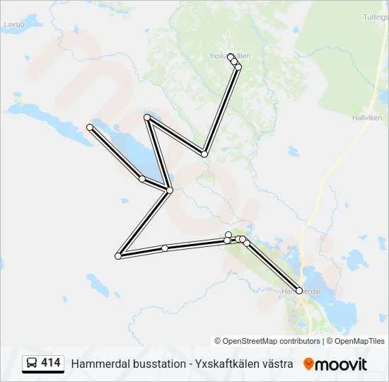 414 Bus Line Map