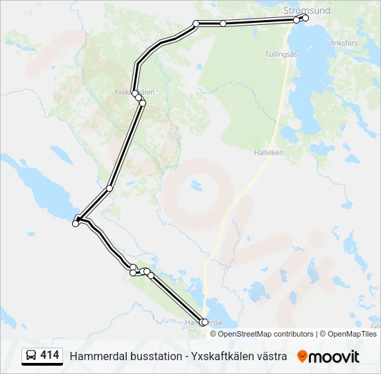 414 Bus Line Map