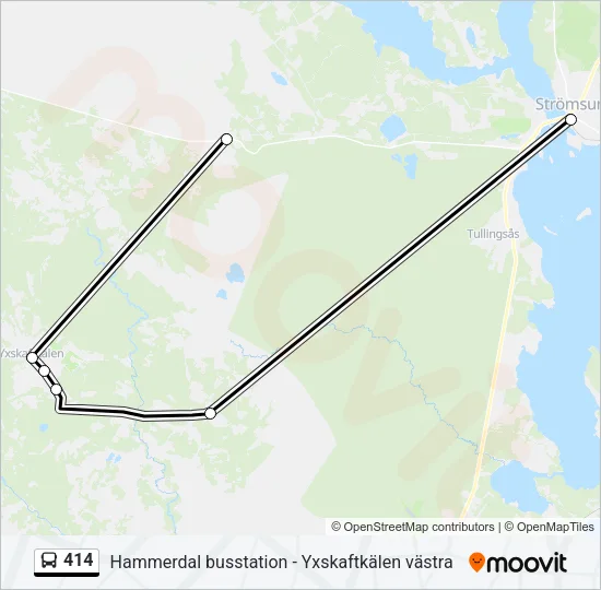 414 Bus Line Map