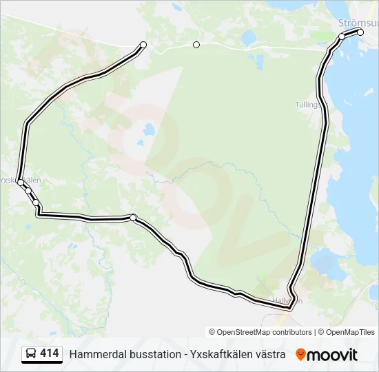 414 Bus Line Map