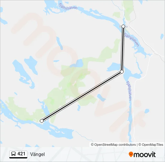 421 Bus Line Map