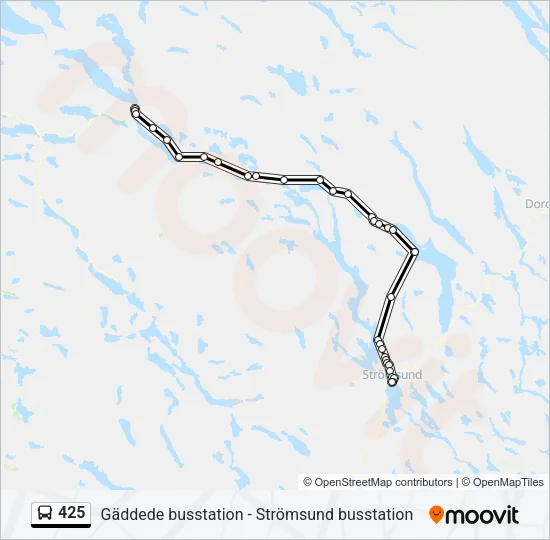 425 Bus Line Map