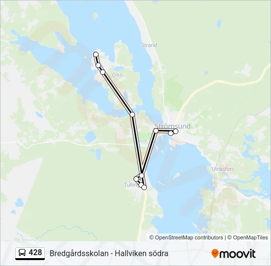 428 Bus Line Map