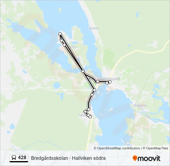 428 Bus Line Map