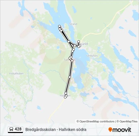 428 Bus Line Map