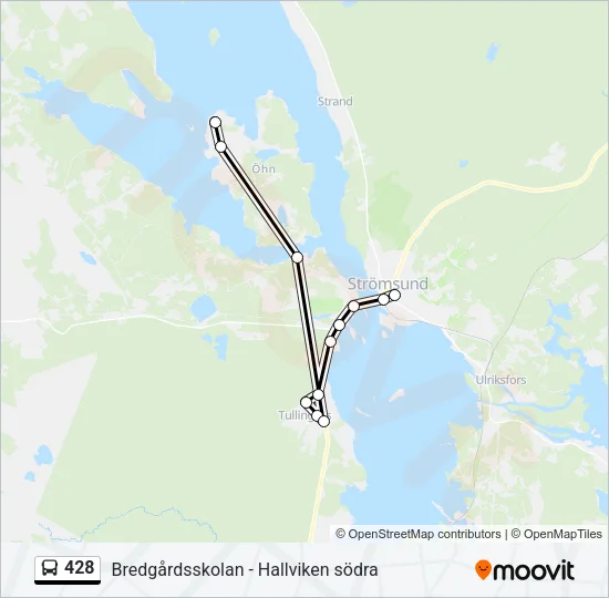 428 Bus Line Map