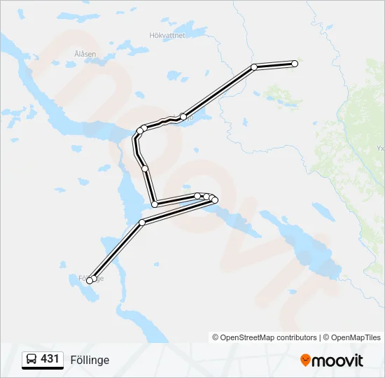 431 Bus Line Map