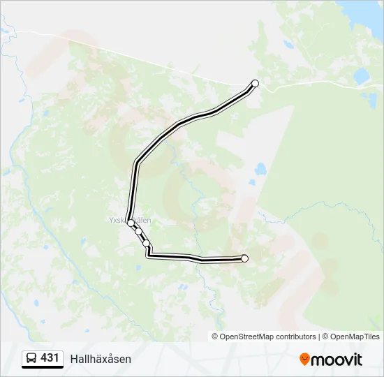 431 Bus Line Map