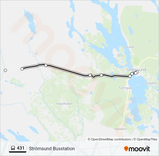 431 Bus Line Map