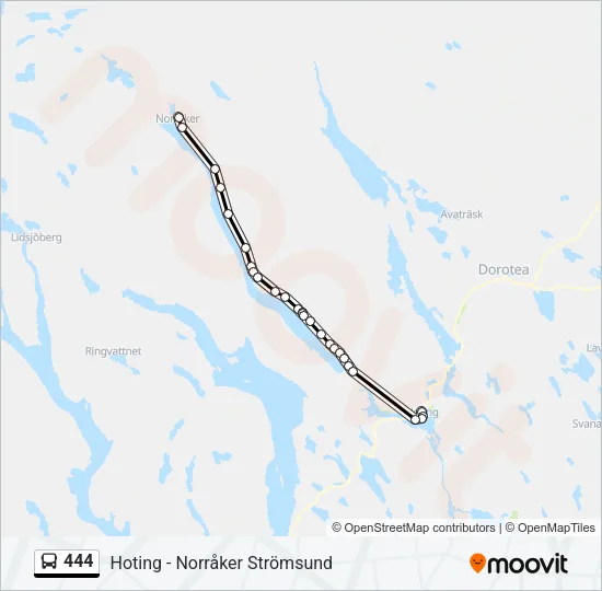 444 Bus Line Map