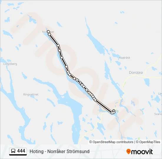 444 Bus Line Map