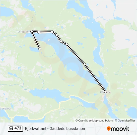 473 Bus Line Map
