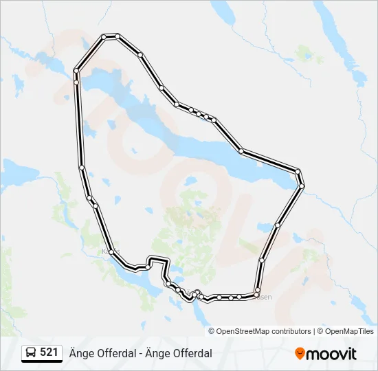 521 Bus Line Map