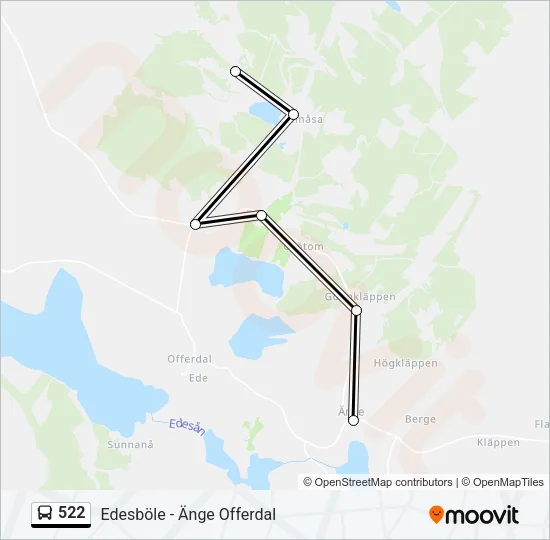 522 Bus Line Map