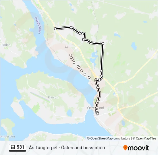 531 Bus Line Map