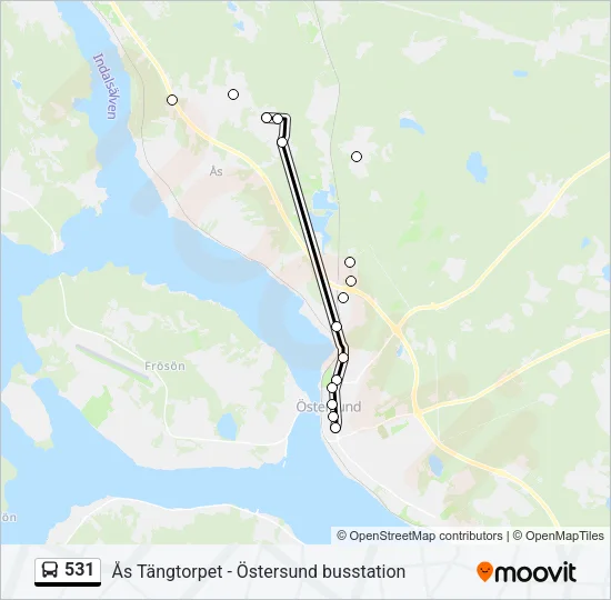 531 Bus Line Map