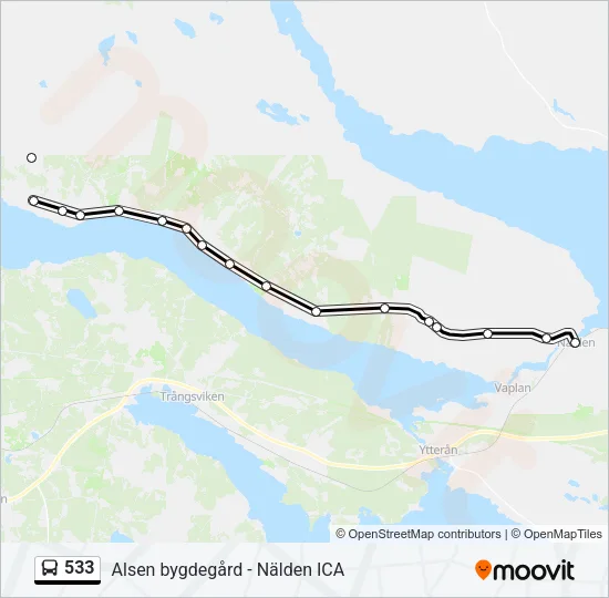 533 Bus Line Map