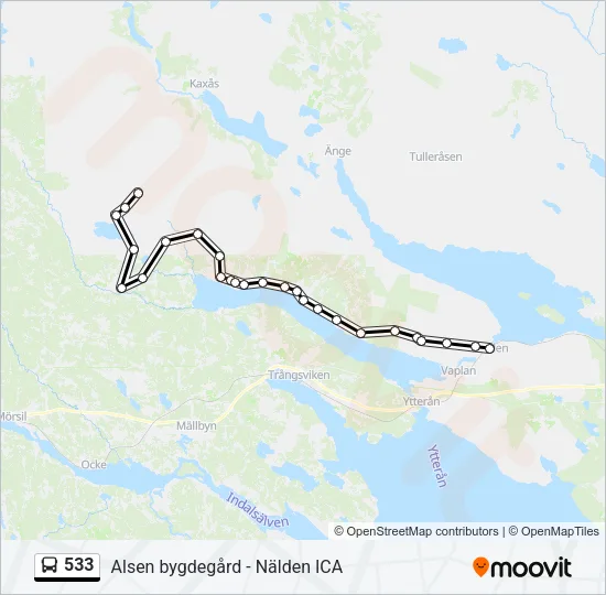 533 Bus Line Map