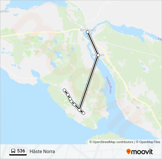 536 Bus Line Map