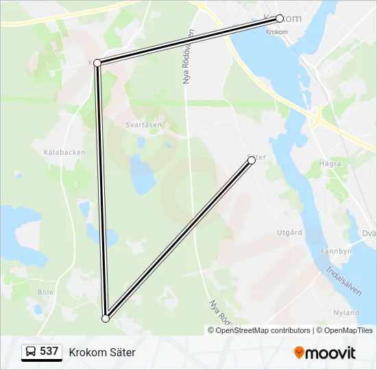537 Bus Line Map