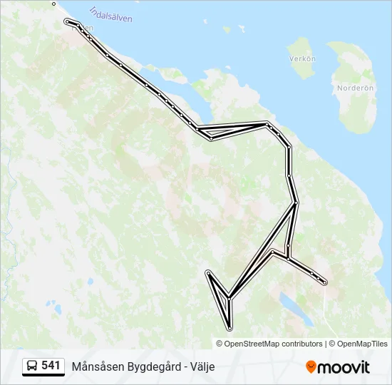 541 Bus Line Map